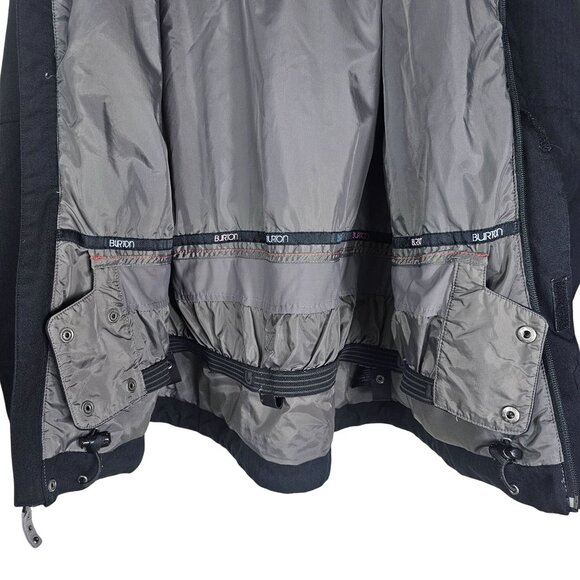 Burton Dryride Full Zip Hooded Ski Snowboard Jacket S Black Pineview Gorpcore - Picture 3 of 12